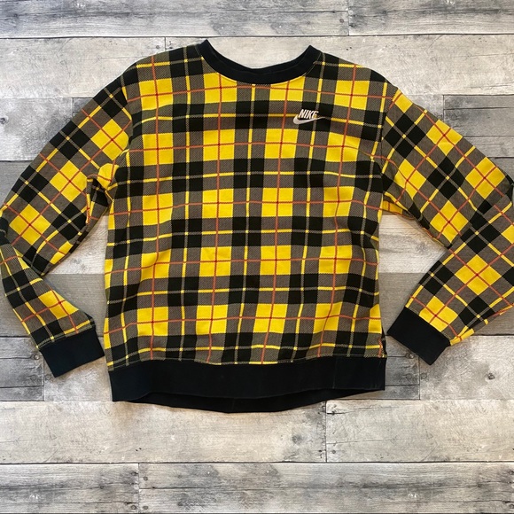nike plaid sweater